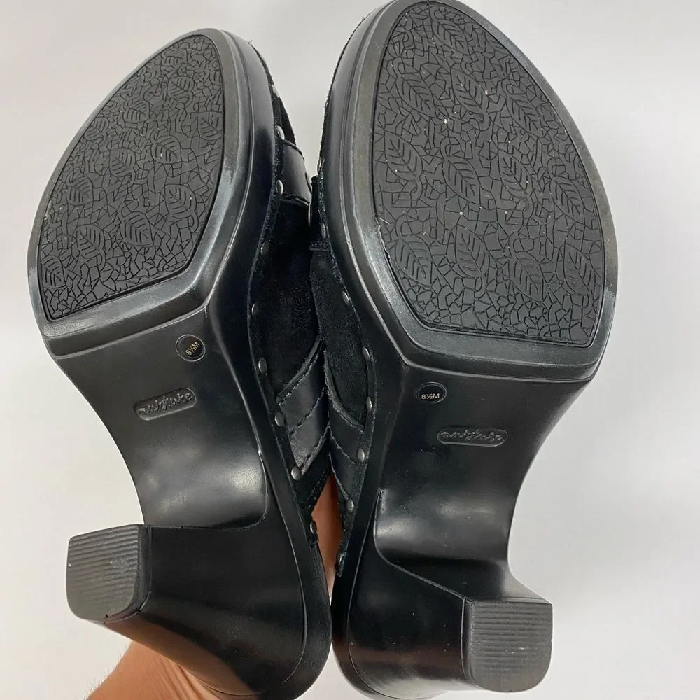 NURTURE black‎ suede becca studded mules - Picture 9 of 10